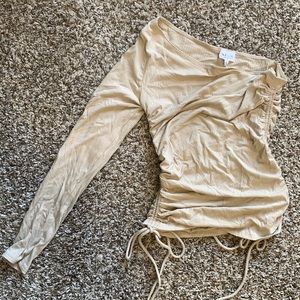 M Le Lis One Sleeve Top Tan